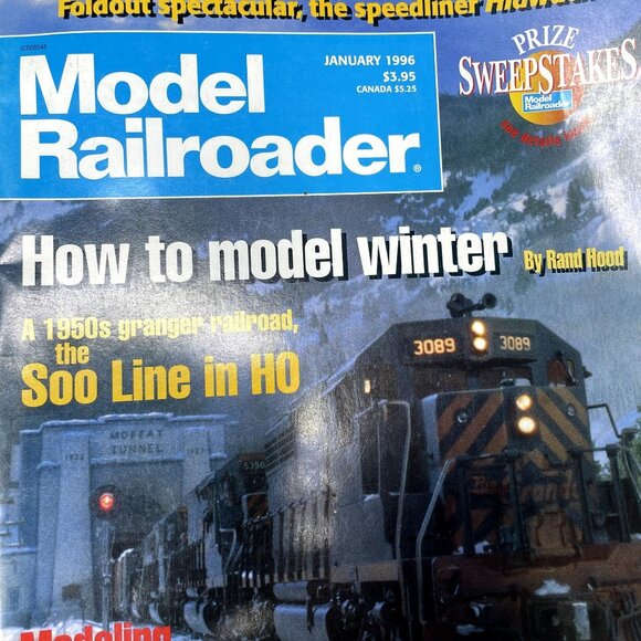 Model Railroader Magazine Back Issue u January 1996 Vol 63 No 1  Foldout Sp0eedl - Picture 2 of 12